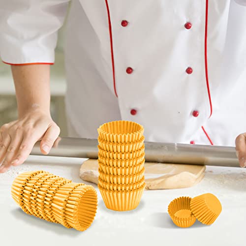 NUOMI 1 Inch Super Mini Baking Cups Muffin Paper Liners 1000 Pieces Cupcake Wrappers for Birthday/Wedding Parties Holiday, Yellow - Image 2