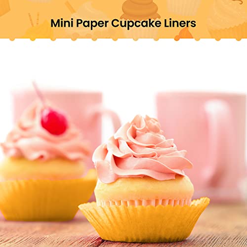 NUOMI 1 Inch Super Mini Baking Cups Muffin Paper Liners 1000 Pieces Cupcake Wrappers for Birthday/Wedding Parties Holiday, Yellow - Image 5