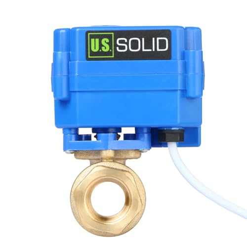 U.S. Solid US Solid Motorized Ball Valve 12 Brass Ball Valve with Full Port 924V ACDC and 2 Wire Auto Return Setup Normally Open - Image 3