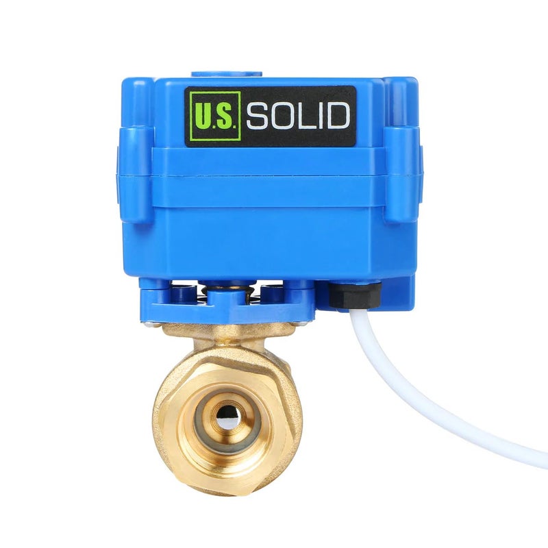 U.S. Solid US Solid Motorized Ball Valve 12 Brass Ball Valve with Full Port 924V ACDC and 2 Wire Auto Return Setup Normally Open - Image 2