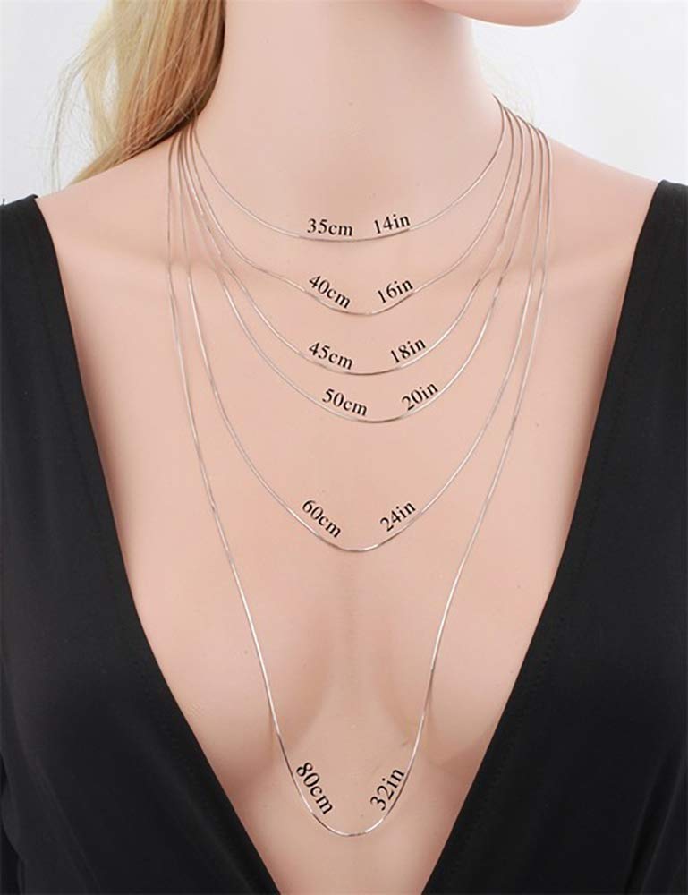 BQfife 925 Sterling Silver O Chain Necklace Pendant Adjustable 0 Chain Necklace-18 - Image 5