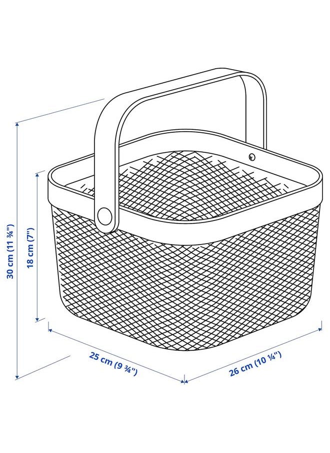 Generic Basket, white, 25x26x18 cm  - Image 5