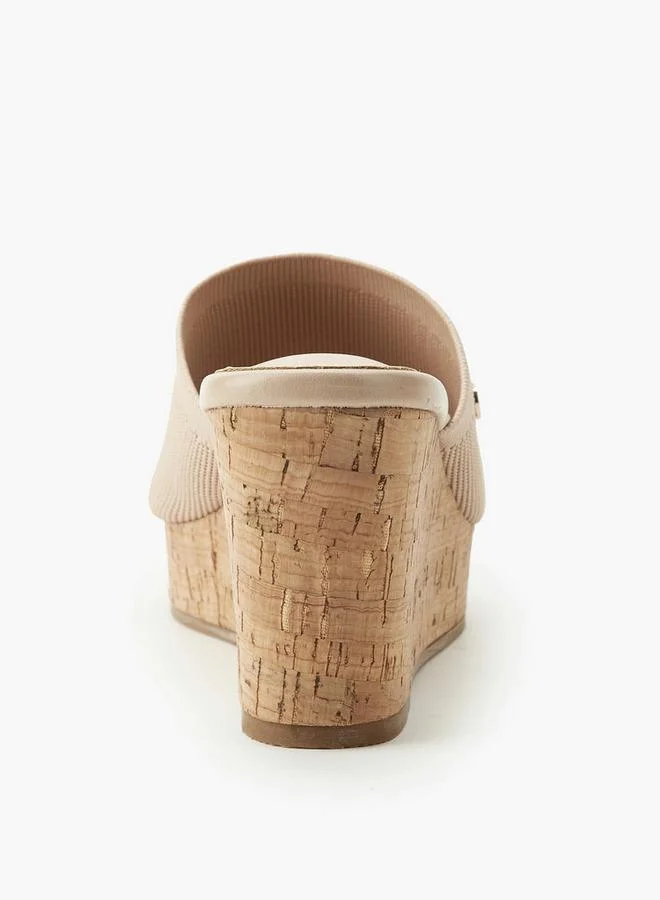 Surestep NUDE Women Textured Wedge Heel Sandals for Women | Best Price UAE