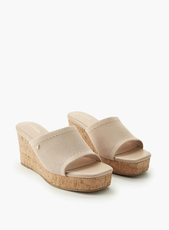 Women Textured Wedge Heel Sandals