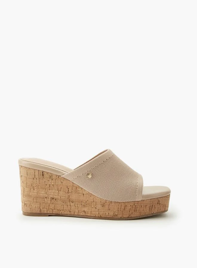 Surestep NUDE Women Textured Wedge Heel Sandals for Women | Best Price UAE