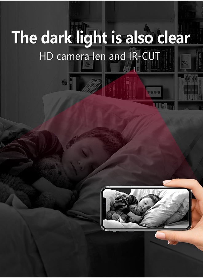 Generic Wireless Network Camera Mini WiFi Camera 1080P HD Home Night Vision Remote Monitoring Micro Baby Monitor Supports Video Playback Function,with 128G Card  - Image 5