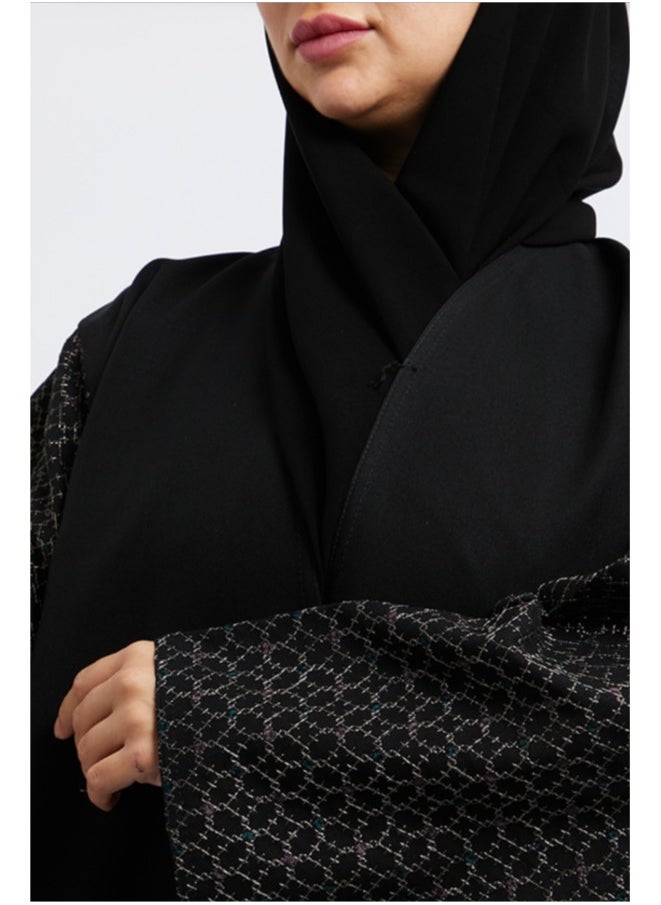 Evva Evva Luxury Saudi Abaya for Women – Elegant Open Front Modest Wear in Premium Fabric – Ideal for Ramadan, Eid, and Everyday Elegance  - Image 3