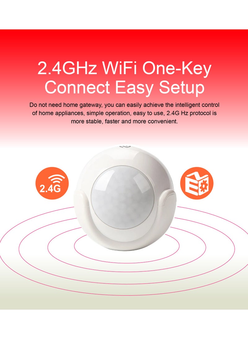 SMART WiFi Motion PIR Sensor, Controllable via Phone App, No Hub Required
