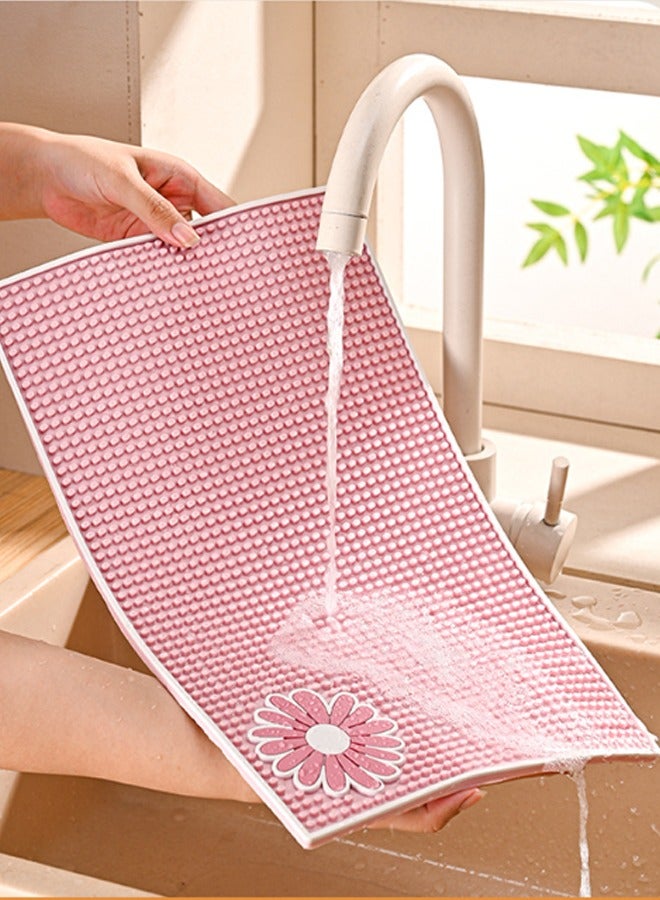 XiuWoo Faucet Draining Mat, Vintage Self Absorbent Draining Mat for Kitchen Counter,  Non-slip Drain Pad Sink Mat Sink Absorbent Mat Wash Basin Table Drain Pad Desktop Absorbent Mat Kitchen Dish Drying Mat Wash Coaster - Image 3