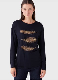 Crew Neck Graphic T-Shirt