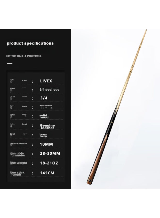 Livex Small Single Flower, Detachable Pool Cue, Small Tip, Snooker Black 8 Ball Cue, 16 Colors, Chinese And English Style Billiard Cue - Image 3