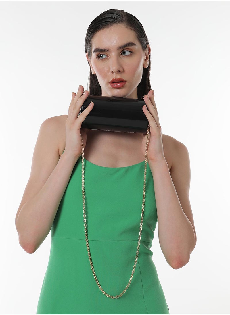 Haute Sauce The Columner Clutch Bag - Onyx Black  - Image 2