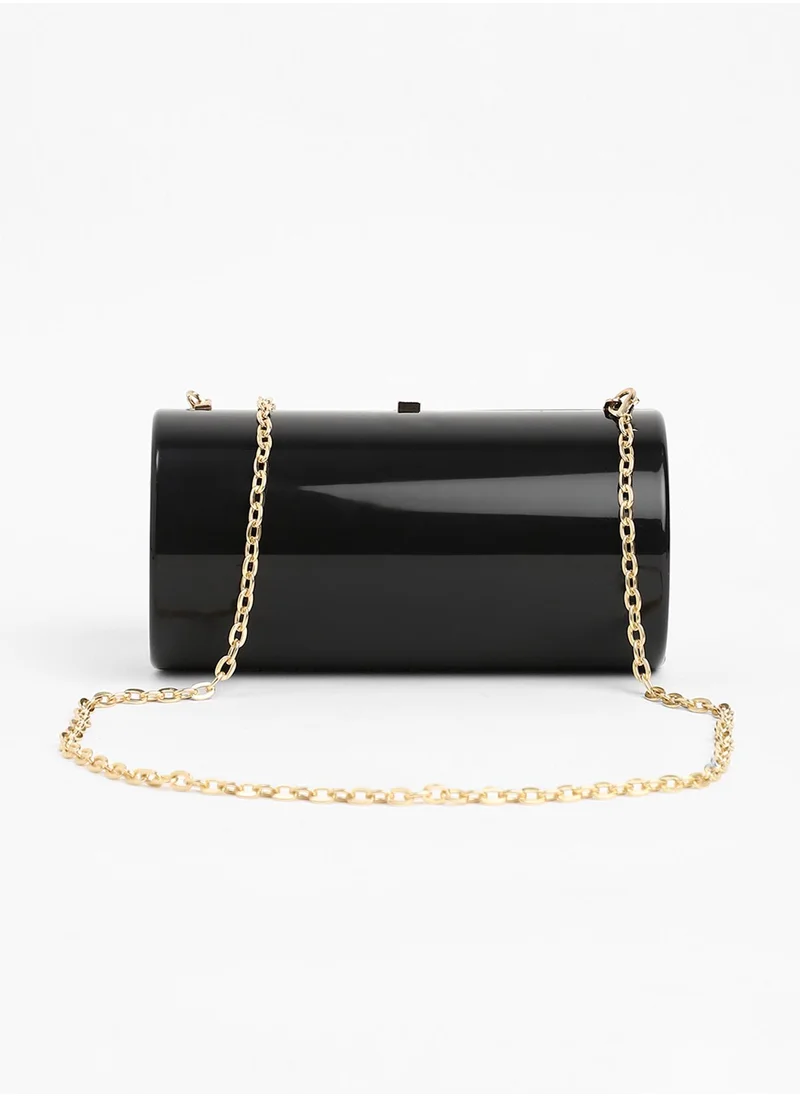 صوص هاوت The Columner Clutch Bag - Onyx Black