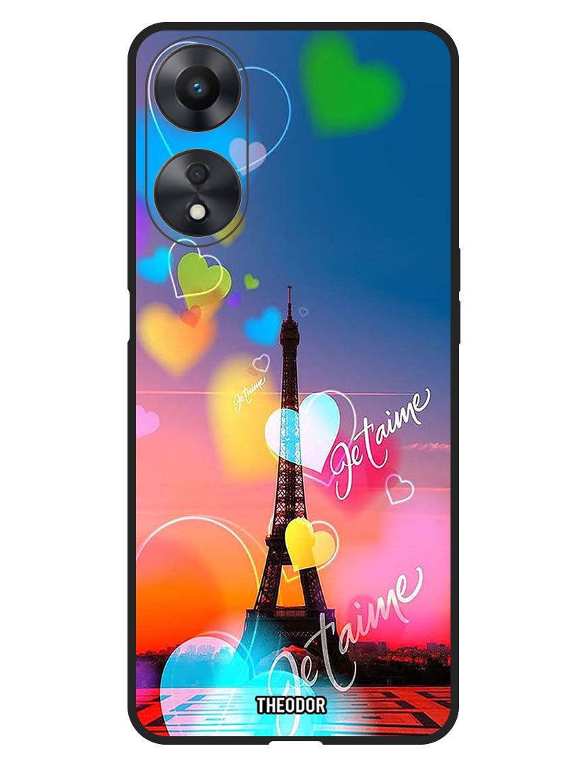 Theodor Protective Case Anti Scratch Shock Proof Bumper Cover For Oppo A98 Love Paris - Image 1