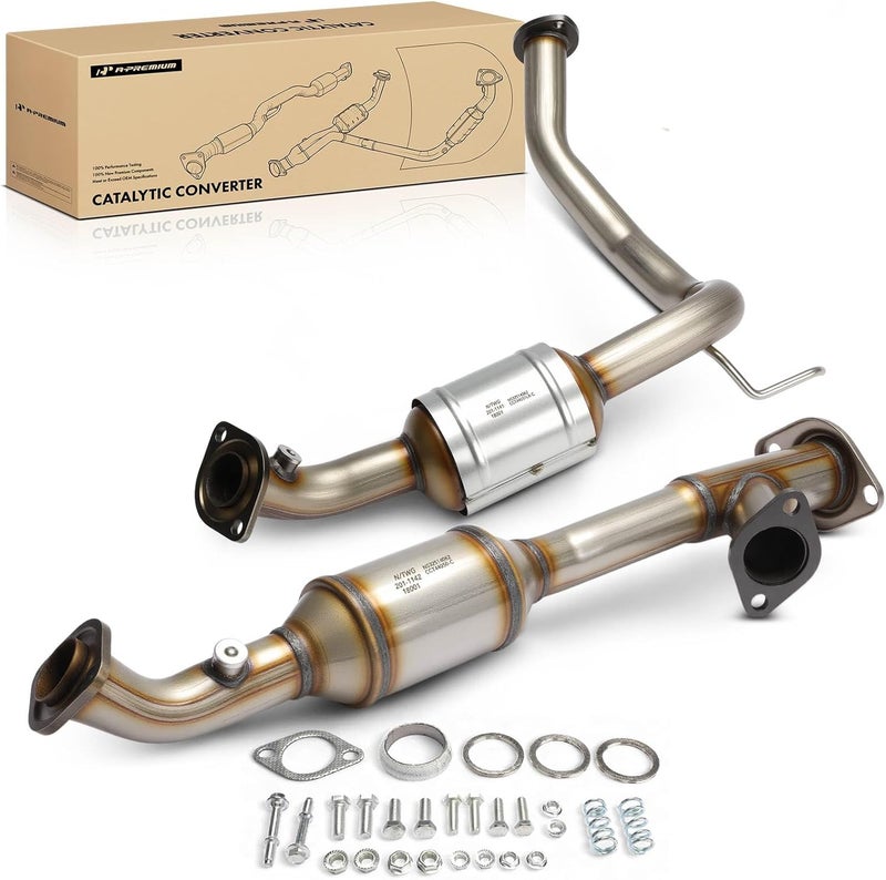 A-Premium 2-PC Rear Catalytic Converter with Gasket Kit - Image 1