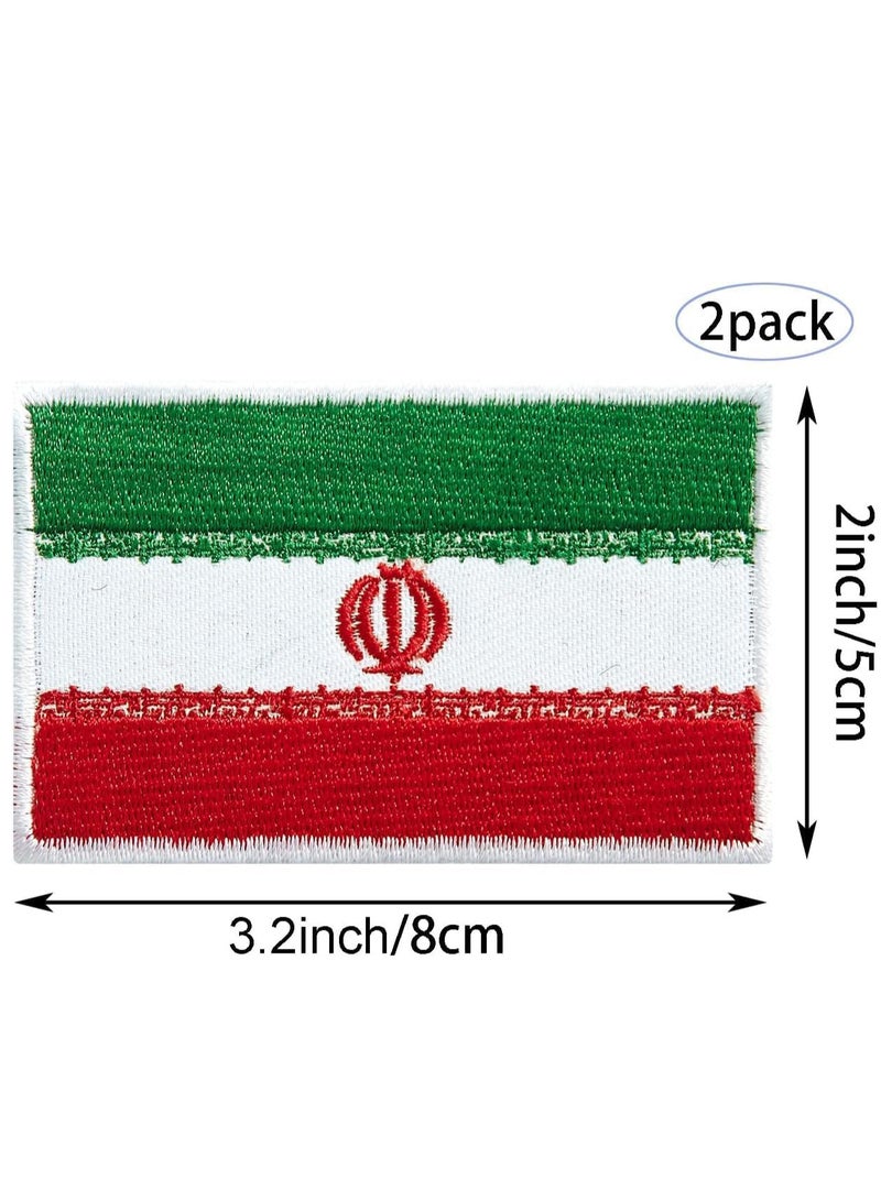 Generic Pack of 2pcs Embroidered Flag Patches - Perfect for Jackets - Backpackers - Travelers - Uniforms - Jeans and Hats - Tactical Embroidered Patches  - Image 2