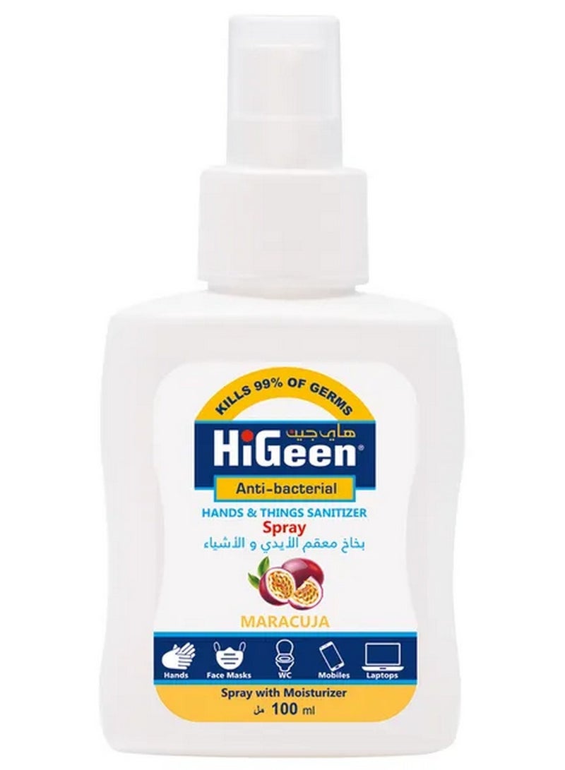 higeen Hand Sanitizer Spray Fresh Maracuja 100 ML - Image 1