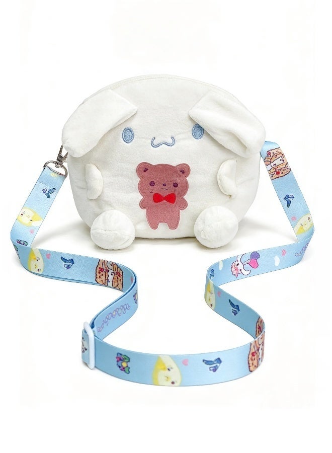 Sanrio Cinnamon Dog Plush Crossbody Bag Super Soft Fluffy Shoulder Purse for Girls and Teens Cute Kawaii Cartoon Fashion Bag Ideal Gift for Fans Daily Outing Travel - Image 1