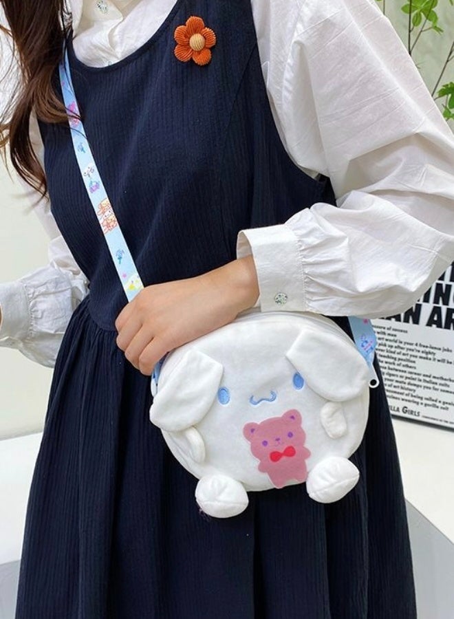 Sanrio Cinnamon Dog Plush Crossbody Bag Super Soft Fluffy Shoulder Purse for Girls and Teens Cute Kawaii Cartoon Fashion Bag Ideal Gift for Fans Daily Outing Travel - Image 4