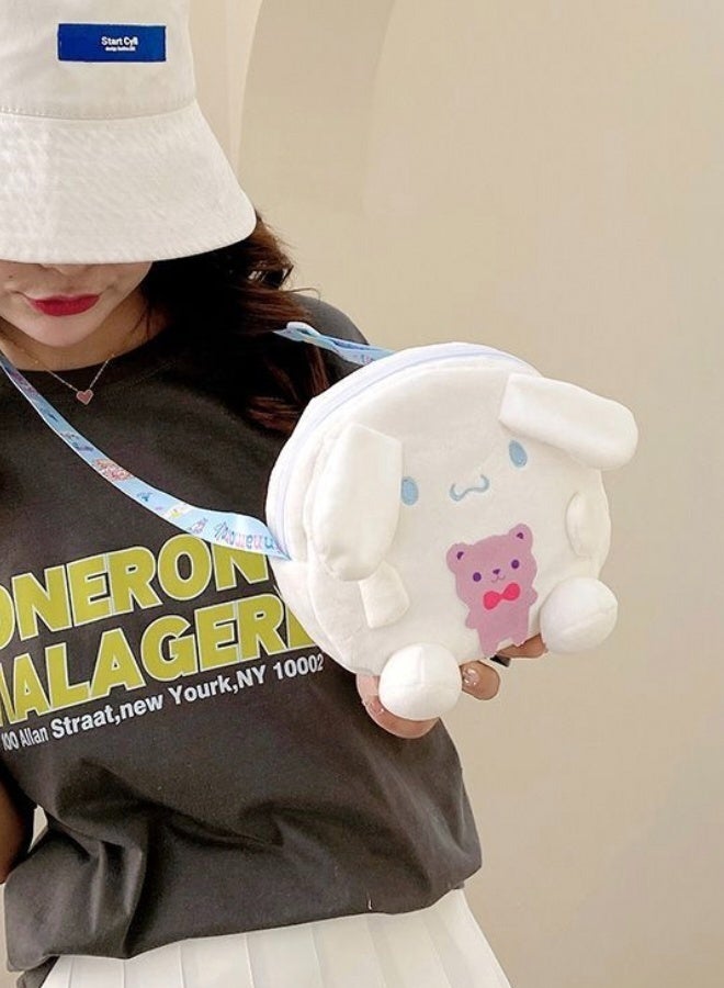 Sanrio Cinnamon Dog Plush Crossbody Bag Super Soft Fluffy Shoulder Purse for Girls and Teens Cute Kawaii Cartoon Fashion Bag Ideal Gift for Fans Daily Outing Travel - Image 5