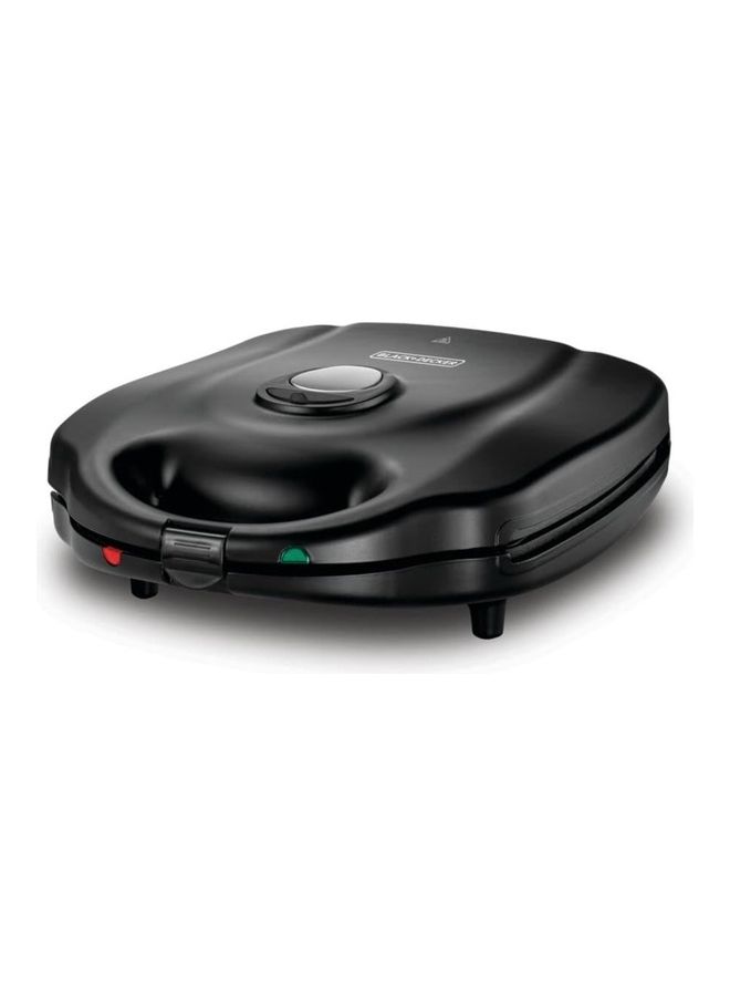 BLACK+DECKER Sandwich & Waffle Maker with 180 Degree Grill Mode with Interchangeable Plate,  3-in-1 4 Slice 1400 W TS4130-B5 Black - Image 1
