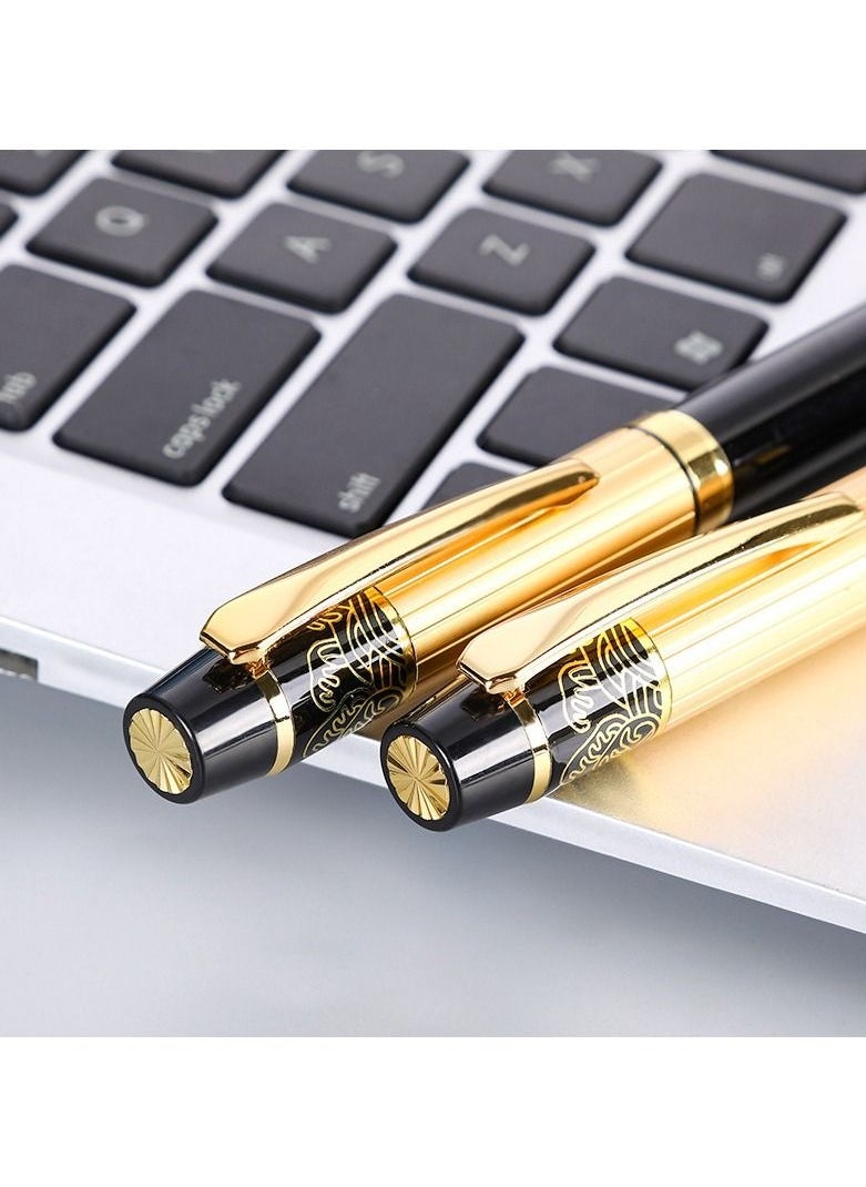 Generic Black and Gold Business Fountain Pen for Calligraphy and Signature Gift Pen for Students School and Office Use  - Image 2