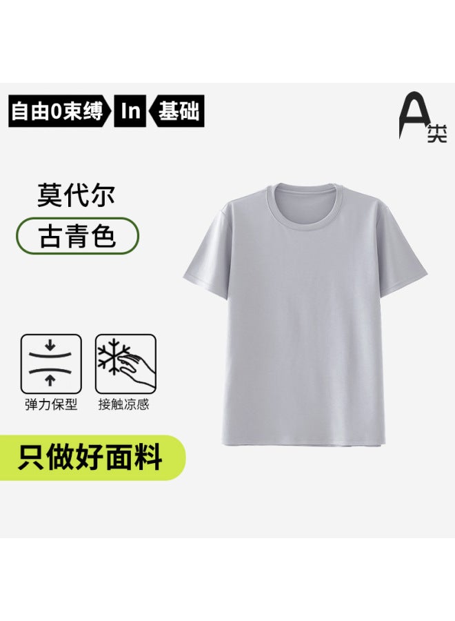 Class A Cotton Mo Women's T-shirt Summer Cool Short-sleeved Women's T-shirt Lyocell Tencel Versatile Casual T-shirt Short-sleeved