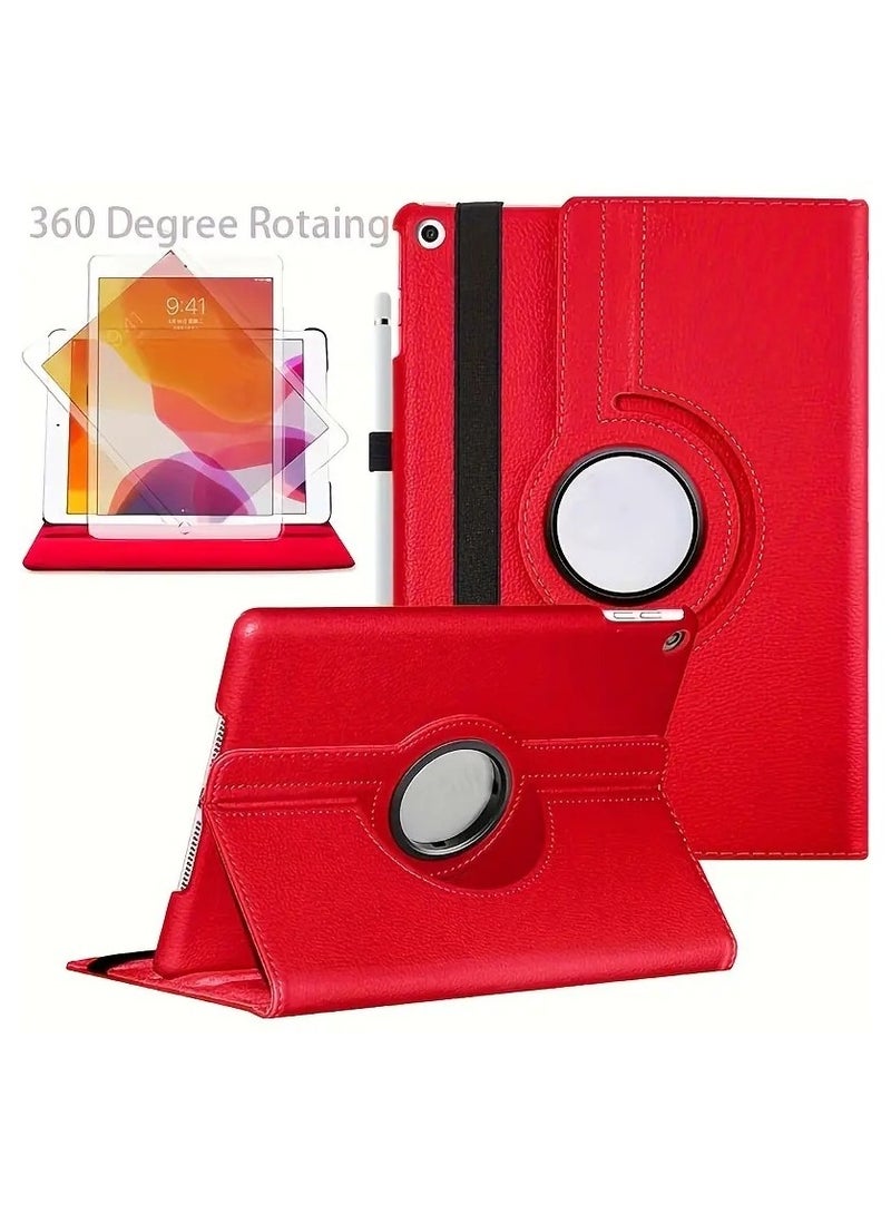 ATECH Rotating Protective Case For iPad 10.2 / 10.5 9th GEN (2021) / 8th GEN (2020) / 7th GEN (2019) 360 Degree Rotating Stand Multi-Angle Viewing Folio Case Cover For Ipad 10.5 AIR 3 10.5 Inch Red - Image 1