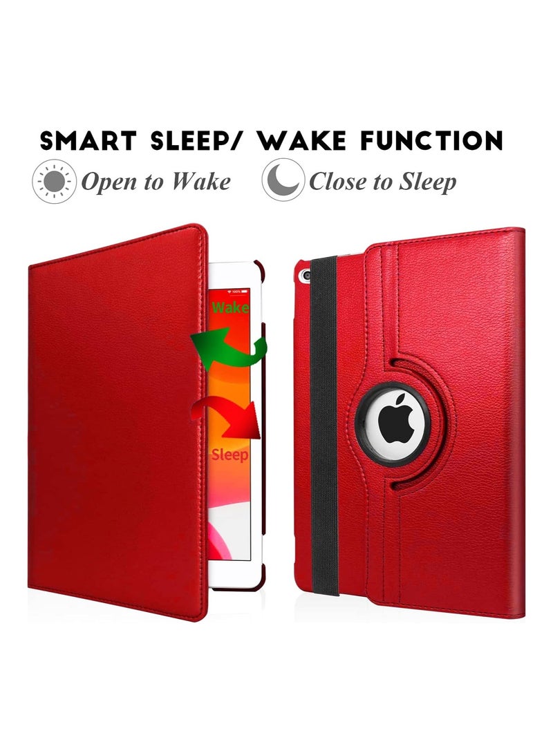 ATECH Rotating Protective Case For iPad 10.2 / 10.5 9th GEN (2021) / 8th GEN (2020) / 7th GEN (2019) 360 Degree Rotating Stand Multi-Angle Viewing Folio Case Cover For Ipad 10.5 AIR 3 10.5 Inch Red - Image 2