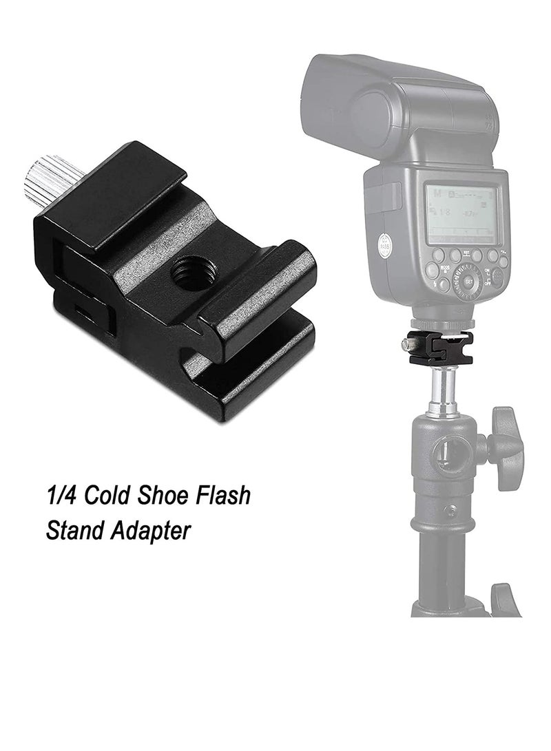 SYOSI 8 Pieces 14 Inch Hot Shoe Mount Adapter Camera Mount Tripod Screw and Cold Shoe Flash Stand Adapter for DSLR Camera Rig - Image 3