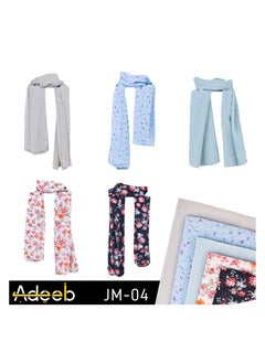 ADEEB-5 Pieces Hijab Scarfs - Premium Quality Chiffon, Solid and Printed Unique Hijab Gift Box - pzsku/ZDD866F2A5E88B6030454Z/45/_/1727282985/1149efb3-c09b-420a-b210-7016526cf8aa