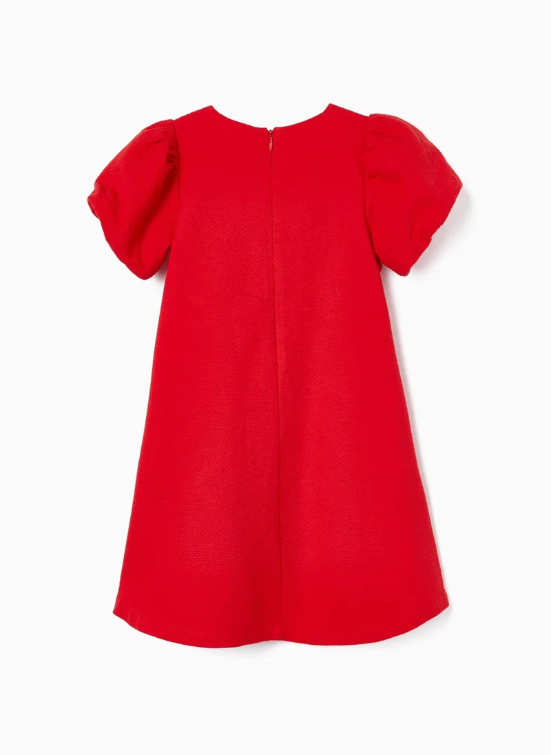 زيبي Dress with Bow-Shaped Neckline for Girls