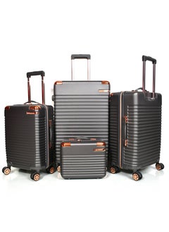 MORANO 4-Piece Unisex Morano Travel Luggage Trolley Set Grey Size 28''-24''-20''-12'' Inches  - Image 1