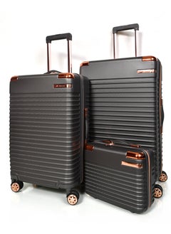 MORANO 4-Piece Unisex Morano Travel Luggage Trolley Set Grey Size 28''-24''-20''-12'' Inches  - Image 3