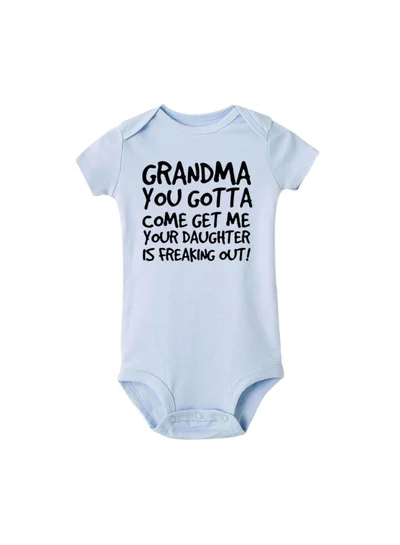 Matching Family Outfits Grandma You Come Get Me Funny Quotes Rompers