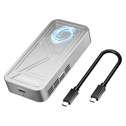 SEINIKAY 40Gbps M.2 NVME Enclosure with Cooling Fan,USB 4 NVMe Enclosure,Compatible with Thunderbolt 4/3/USB3.2/3.1/3.0/2.0 - Image 1