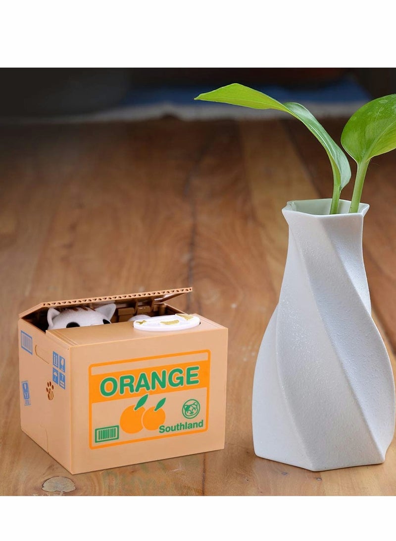 Excefore Cat Coin Bank, Kids Piggy Bank Stealing Coin Cute Cat - Image 2