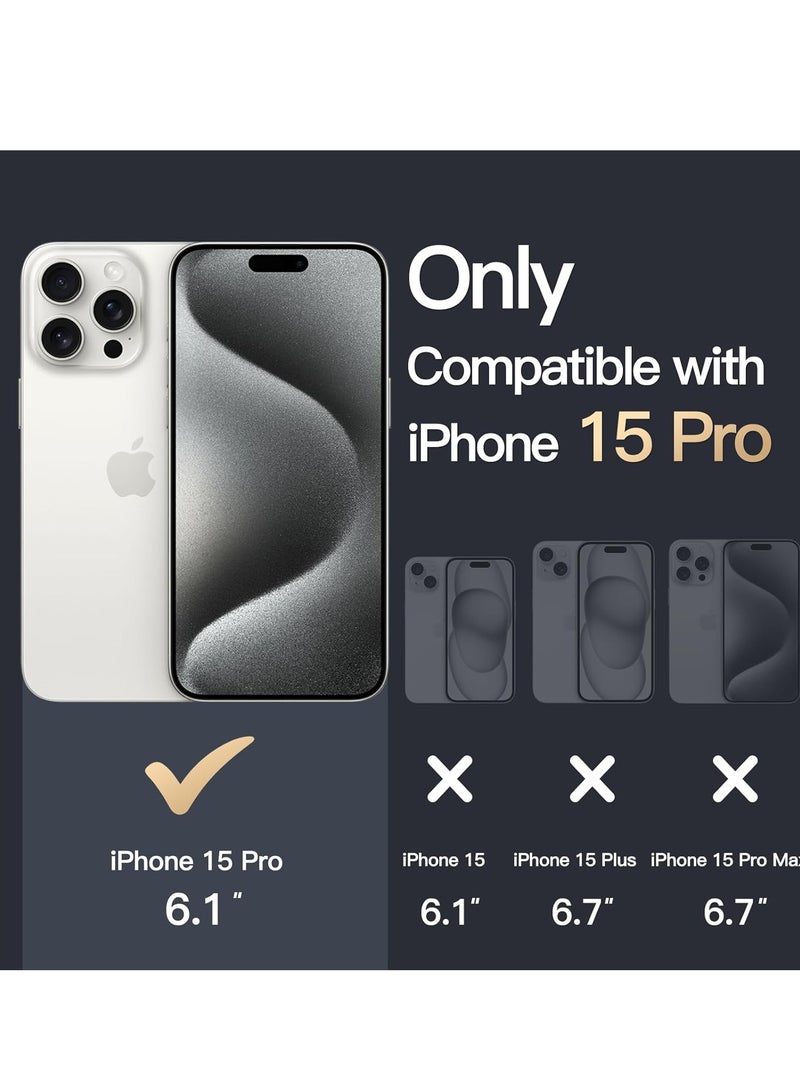 BORTONY iPhone 15 Pro Case 6.1 Inch Anti-Yellowing Anti-Drop iPhone 15 Pro Cover Transparent Slim Crystal Clear Anti-Scratch Protective Case for Apple iPhone 15 Pro - Image 2