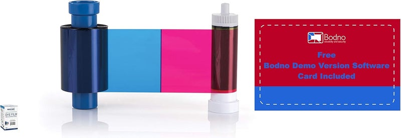 Bodno Bodno 2 x Magicard Pronto 100 Printer MD100YMCKO Color Ribbon  YMCKO  100 Prints Software Demo Card - Image 3