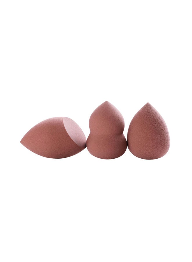 Generic 3-Piece Soft Cosmetic Sponge Set Brown