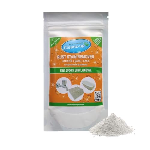 Cleanz-Up Rust & Tarnish Remover Powder, Shine Restore, All Purpose, No Fumes, Eco Safe | For Cloth, Metal, Taps, Tiles, Steel, Iron, Cycle, Bike, Kitchen, Toilet - 150 gms Pack - Image 1