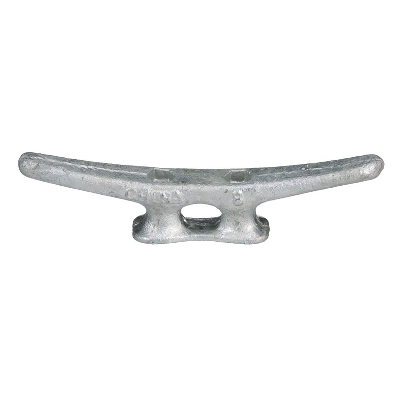 Seachoice Open Base Dock Cleat, Galvanized Gray Iron, 8 In. - Image 1