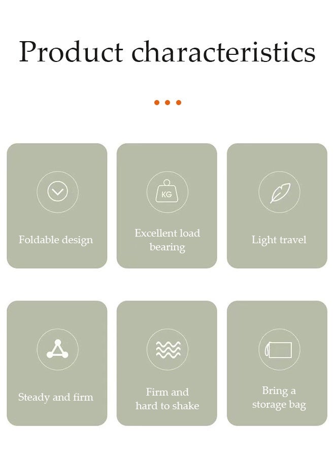 DUNISO Folding Camping Table with Carry Bag, Quick Installation Outdoor Folding Table with Roll up Table Top, Perfect for Picnics, Cooking, Beach, Hiking, Fishing, 56×40×46 cm - Image 3