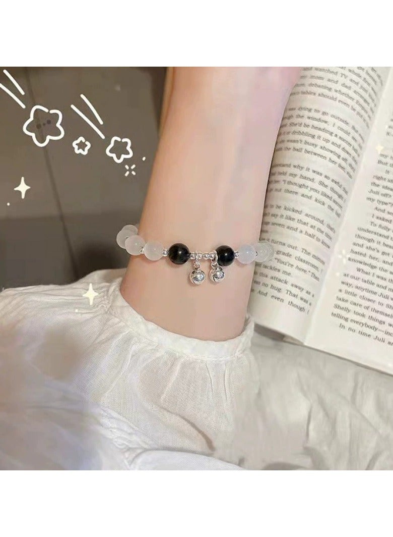 Goolsky Sweet Beaded Glass Crystal Bracelet for Girls | Stretchy Elastic Handmade Jewelry | Cute Aesthetic Y2K Accessory 