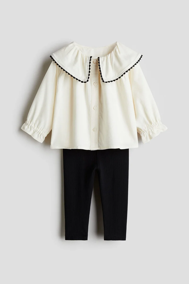 H&M 2-piece blouse and leggings set