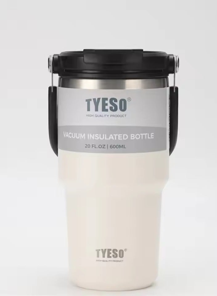 تايسو كوب قهوة مزدوج الطبقات من الفولاذ المقاوم للصدأ من TYESO، كوب سيارة بارد وساخن، قارورة مفرغة من الهواء، زجاجة ترمس للسفر، زجاجة مياه محمولة للسيارة - Image 3