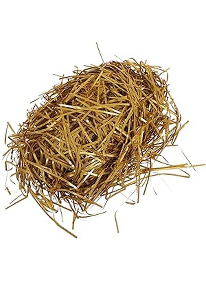 Gold Glitter Raffia Paper Shreds Crinkle Cut Filler For Basket Box Bouquet Wrapping Multipurpose Decorative Shredded Paper - Image 1