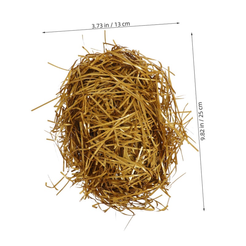 Gold Glitter Raffia Paper Shreds Crinkle Cut Filler For Basket Box Bouquet Wrapping Multipurpose Decorative Shredded Paper - Image 3