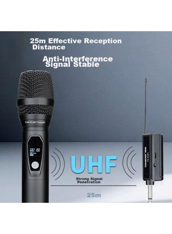 Takstar Ts-k301 Wireless Microphone, Dynamic Microphone For Guitar Playing, Singing, Karaoke, Outdoor Sound, Conference, Stage Microphone, Wireless One-to - Image 2
