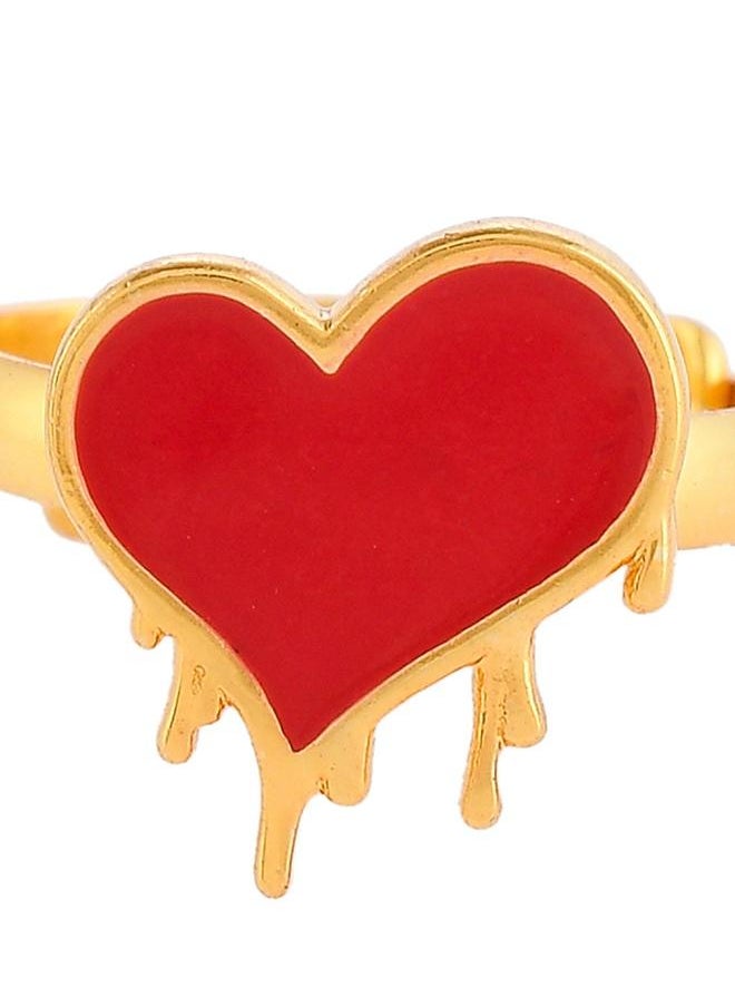 VOYLLA Valentine's Day Collection Asymmetrical Heart Ring  - Image 3